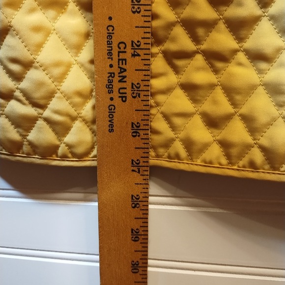 Nordic Lights Yellow Quilted Barn Jacket Lined Peter Pan Collar Women's Large - Picture 8 of 8